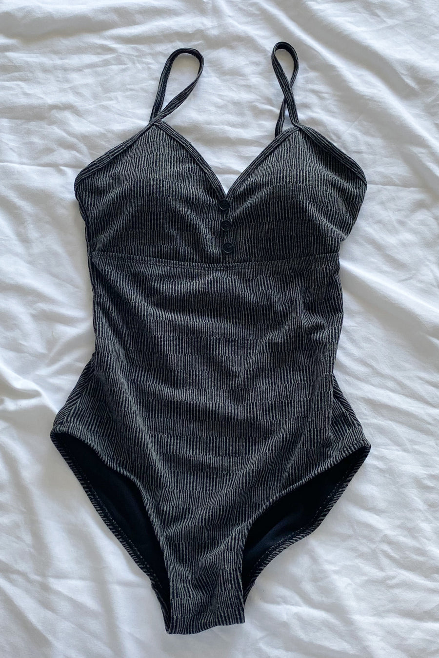Swimsuit with Button - black