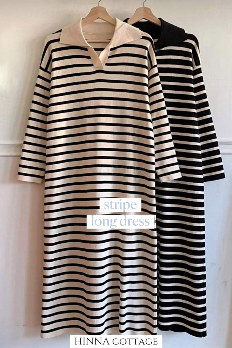 〈OUTLET品〉stripe long dress