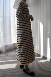 stripe long dress