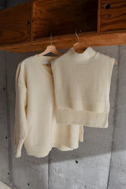 3way layer knit tops (2colour)