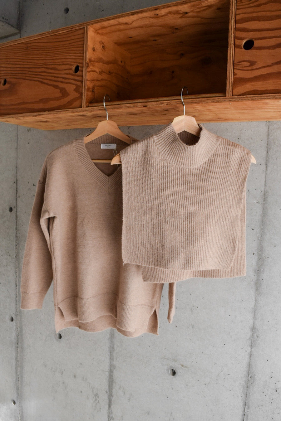 3way layer knit tops (2colour) – HINNA cottage